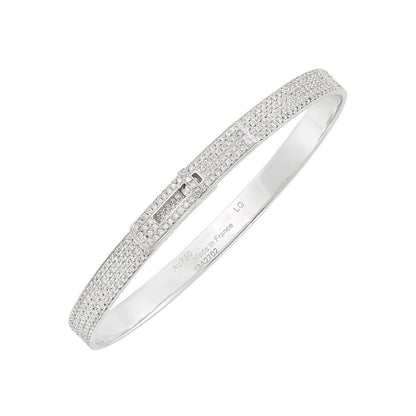 [Vera  Jewelry]HM KELLY BRACELET IN SILVER AND FULL PAVE DIAMOND