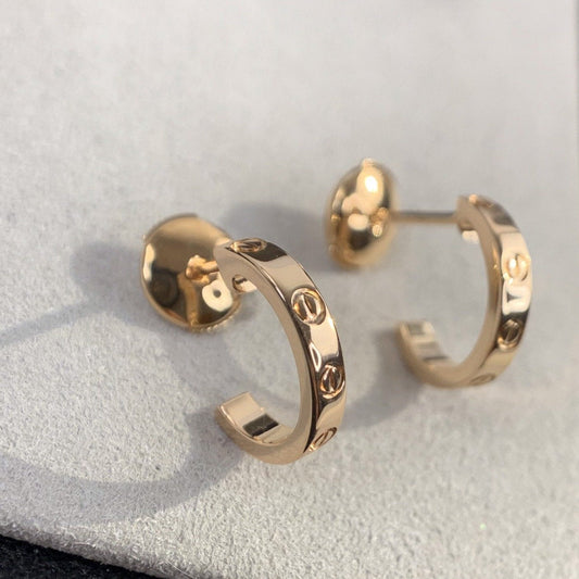 [Vera Jewelry]LOVE EARRINGS 2.65MM PINK GOLD