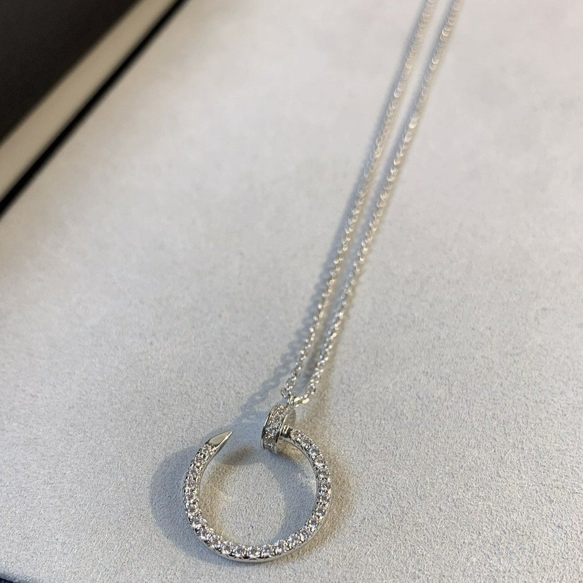 [Vera Jewelry]JUSTE NECKLACE SILVER DIAMONDS