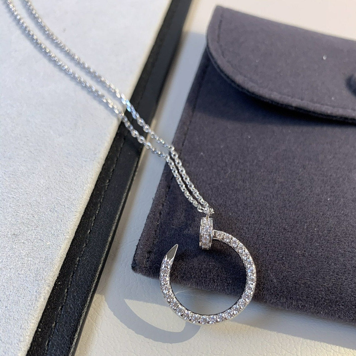 [Vera Jewelry]JUSTE NECKLACE SILVER DIAMONDS