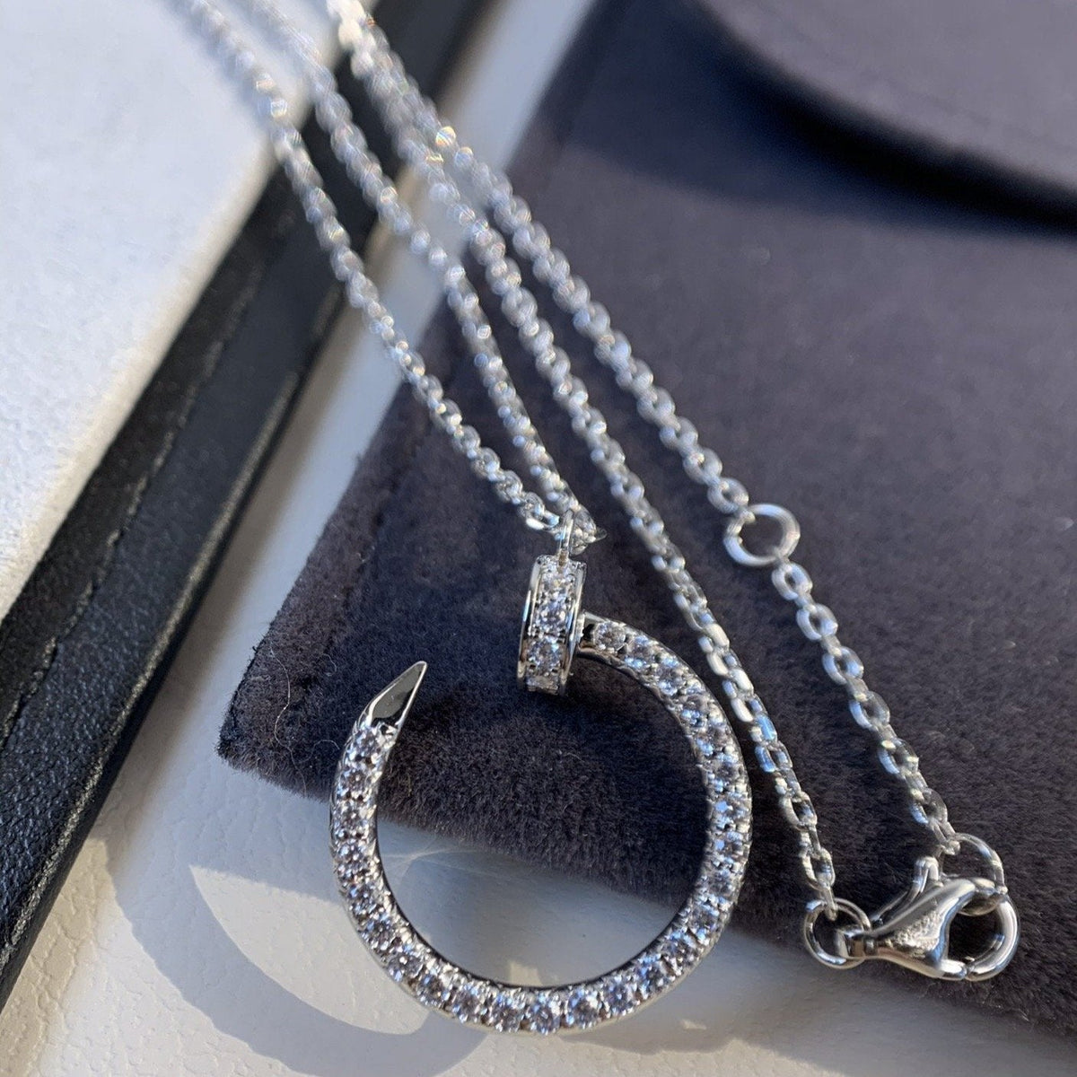 [Vera  Jewelry]JUSTE NECKLACE SILVER DIAMONDS