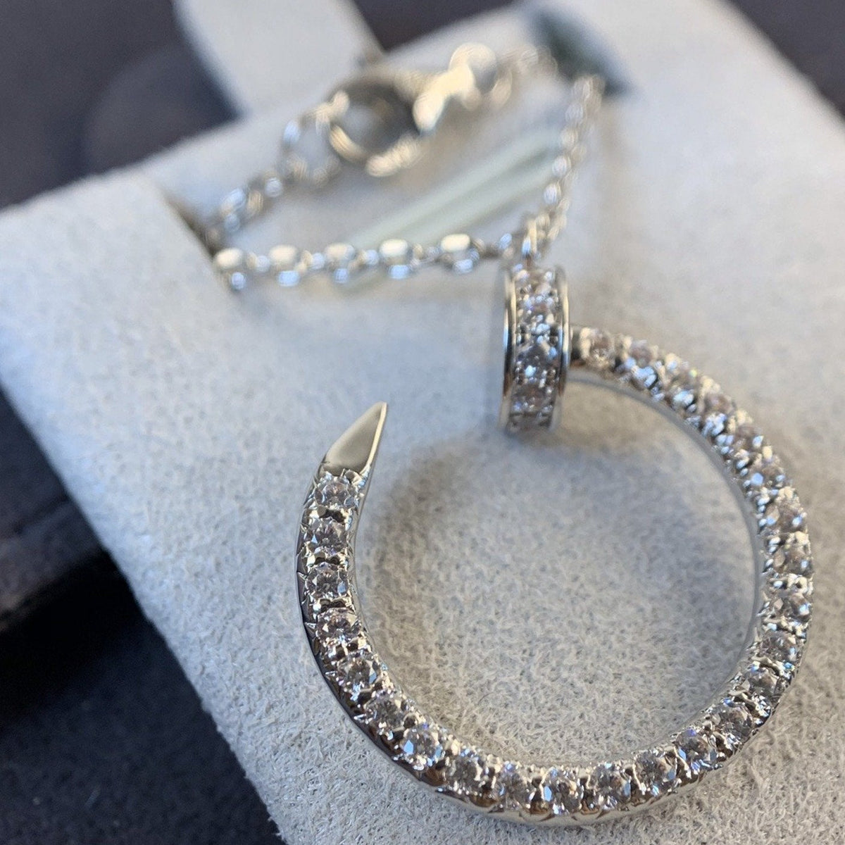 [Vera Jewelry]JUSTE NECKLACE SILVER DIAMONDS