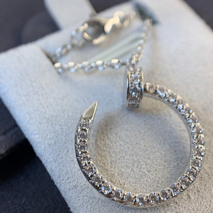 [Vera Jewelry]JUSTE NECKLACE SILVER DIAMONDS