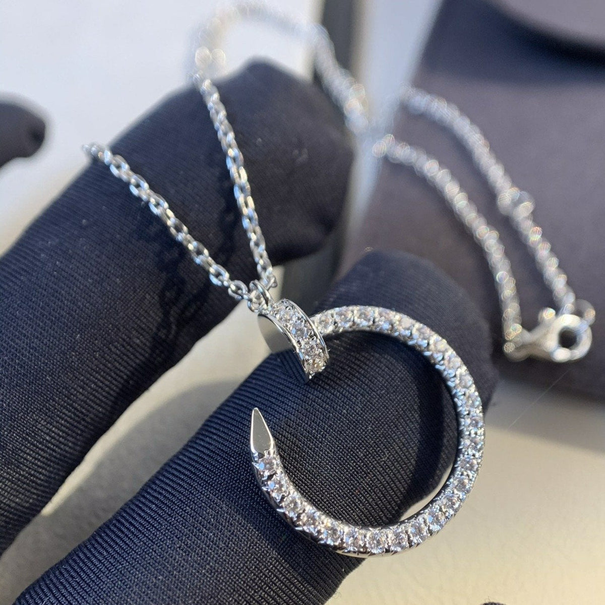 [Vera Jewelry]JUSTE NECKLACE SILVER DIAMONDS