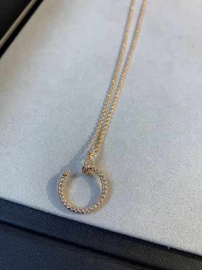 [Vera  Jewelry]JUSTE NECKLACE PINK GOLD DIAMONDS