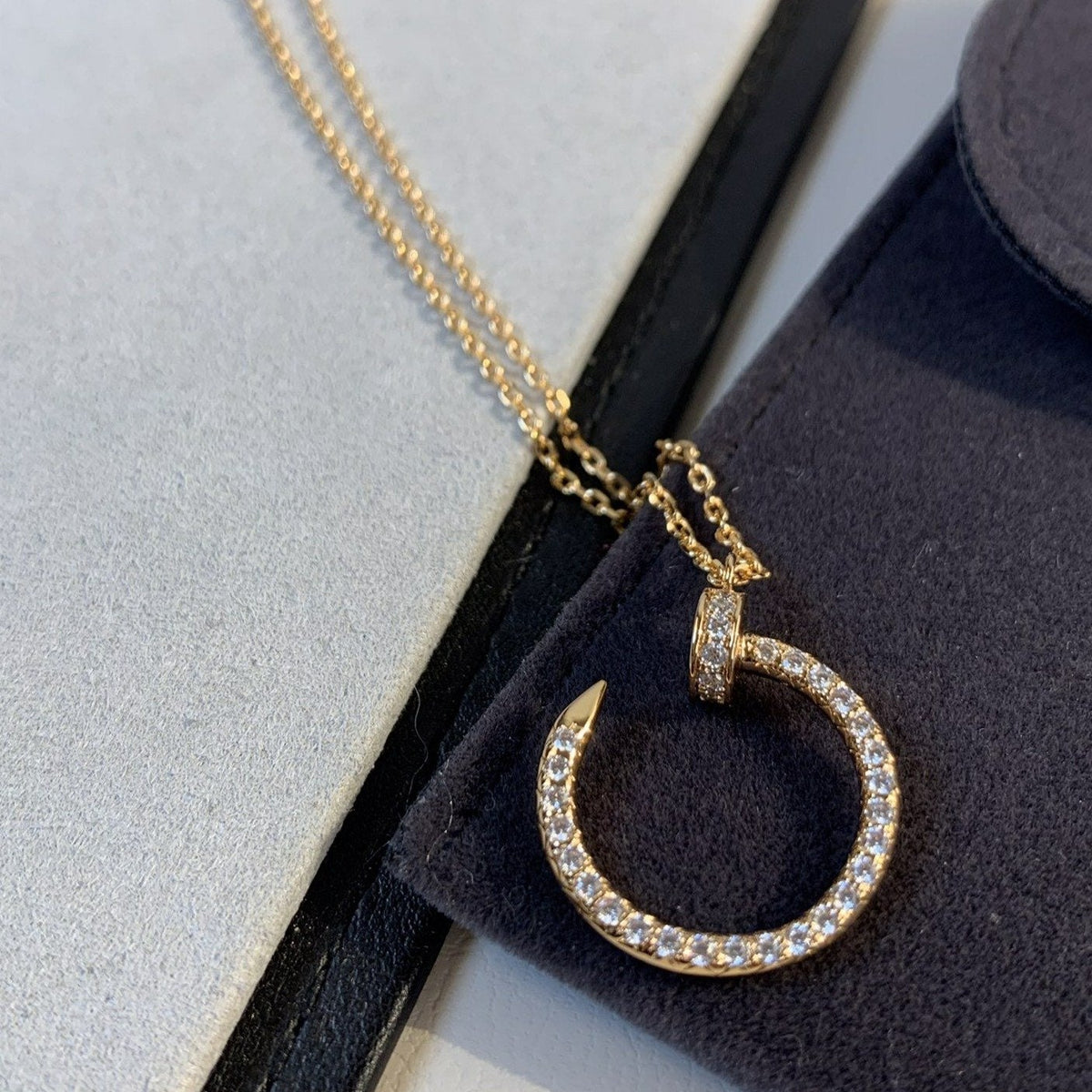 [Vera  Jewelry]JUSTE NECKLACE PINK GOLD DIAMONDS