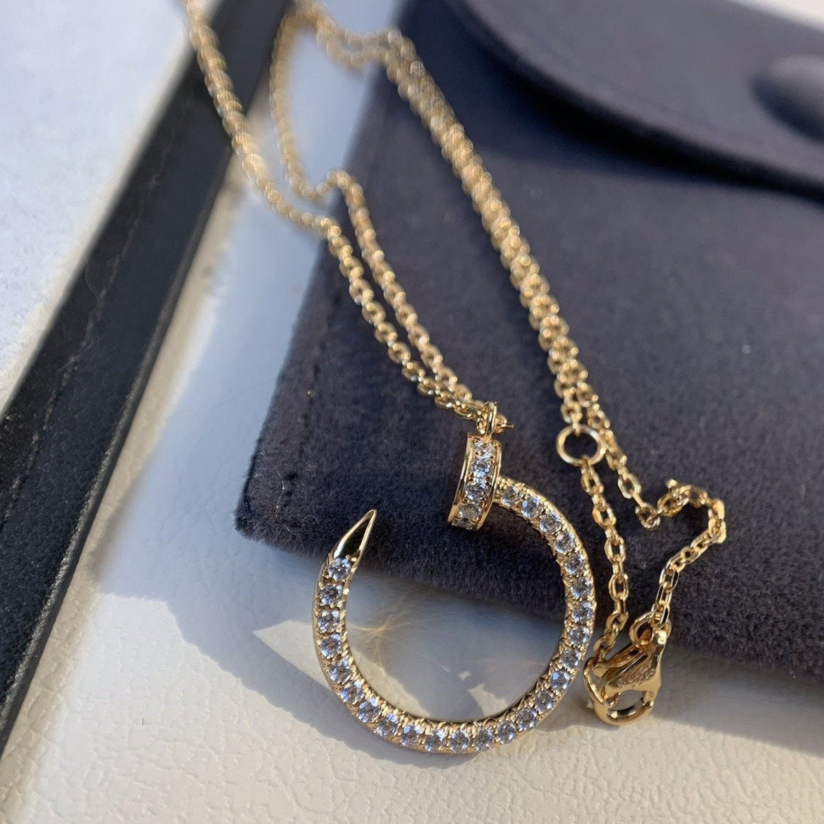 [Vera  Jewelry]JUSTE NECKLACE PINK GOLD DIAMONDS