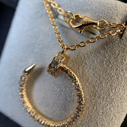 [Vera  Jewelry]JUSTE NECKLACE PINK GOLD DIAMONDS