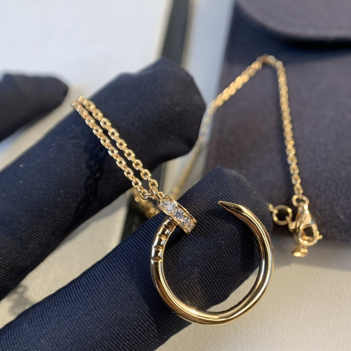 [Vera  Jewelry]JUSTE NECKLACE PINK GOLD DIAMONDS