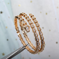 [Vera Jewelry]SERPENTI BRACELET PINK GOLD DIAMOND DOUBLE ROW