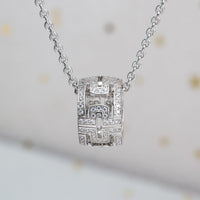 [Vera Jewelry]PARENTESI NECKLACE SILVER DIAMOND