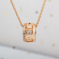 [Vera Jewelry]PARENTESI NECKLACE PINK GOLD DIAMOND