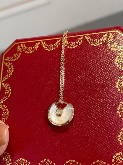 [Vera  Jewelry]AMULETTE ROSE GOLD MOP NECKLACE
