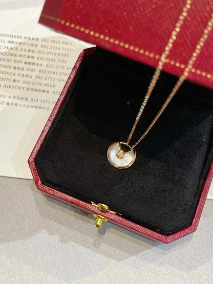[Vera  Jewelry]AMULETTE ROSE GOLD MOP NECKLACE