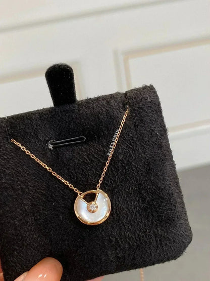 [Vera  Jewelry]AMULETTE ROSE GOLD MOP NECKLACE
