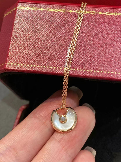[Vera  Jewelry]AMULETTE ROSE GOLD MOP NECKLACE