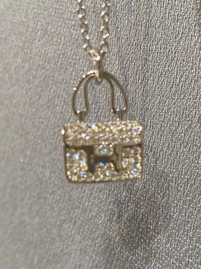 [Vera Jewelry]CONSTANCE PEDANT DIAMOND NECKLACE