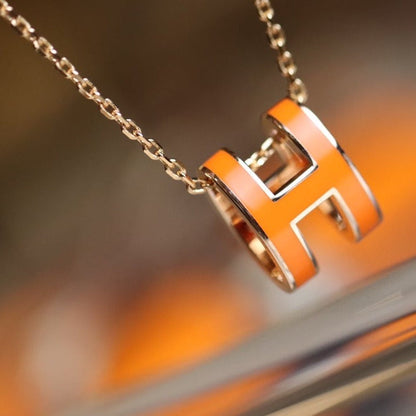 [Vera Jewelry]POP H PEDANT PINK GOLD