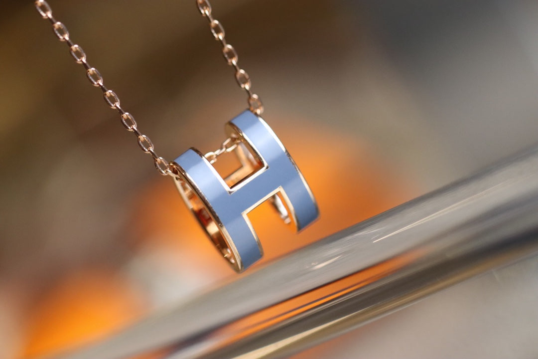 [Vera Jewelry]POP H PEDANT PINK GOLD