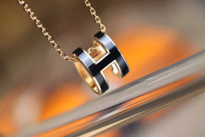 [Vera Jewelry]POP H PEDANT PINK GOLD