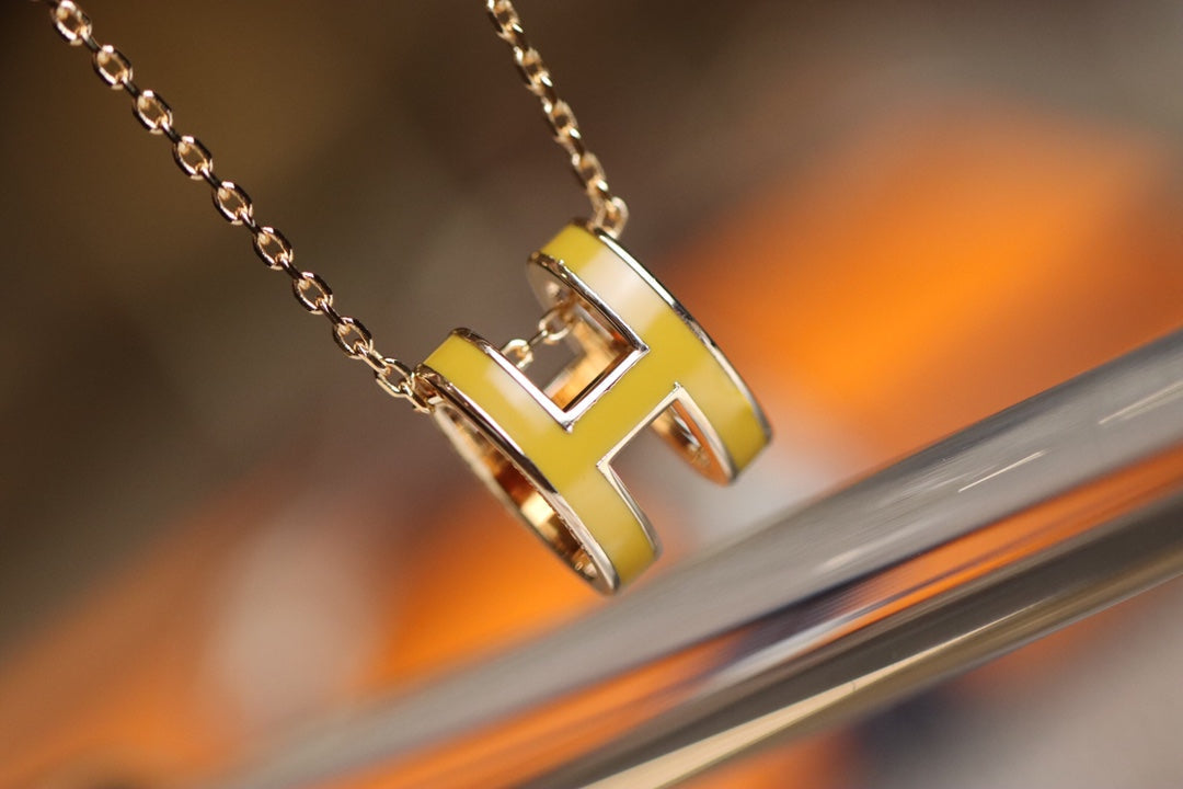 [Vera Jewelry]POP H PEDANT PINK GOLD