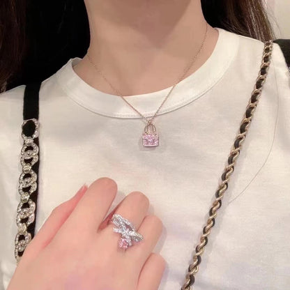 [Vera  Jewelry]CONSTANCE PEDANT PURPLE DIAMOND NECKLACE