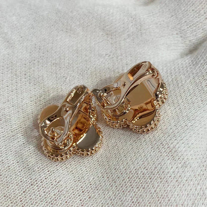 [Vera  Jewelry]CLOVER MEDIUM 1 MOTIFS CARNELIAN  DIAMOND earrings