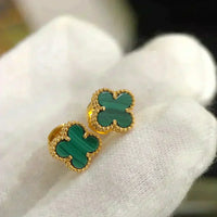 [Vera Jewelry]CLOVER MINI 9.5MM MALACHITE  EARRINGS