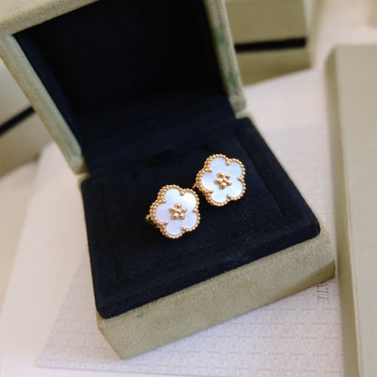 [Vera Jewelry]LUCKY PINK GOLD WHITE MOP EARRINGS