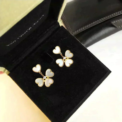 [Vera  Jewelry]CLOVER SWEET WHITE MOP EARRINGS