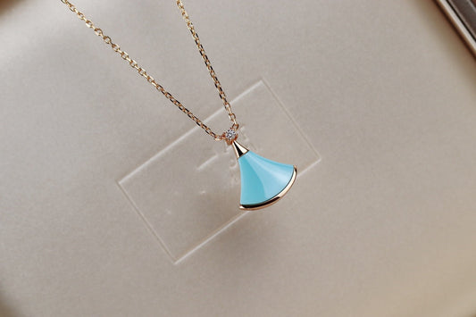 [Vera]DREAM NECKLACE TURQUOISE PINK GOLD