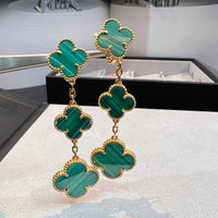 [Vera Jewelry]CLOVER MALACHITE 3 MOTIFS GOLD