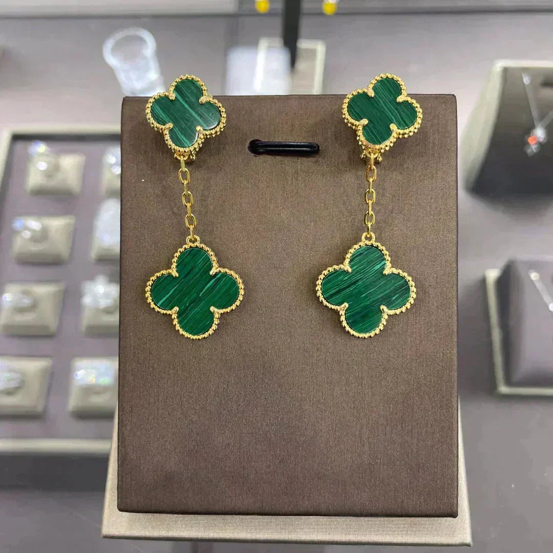 [Vera Jewelry]CLOVER 2 MOTIFS  EARRINGS (MULTIPLE CHOICESC