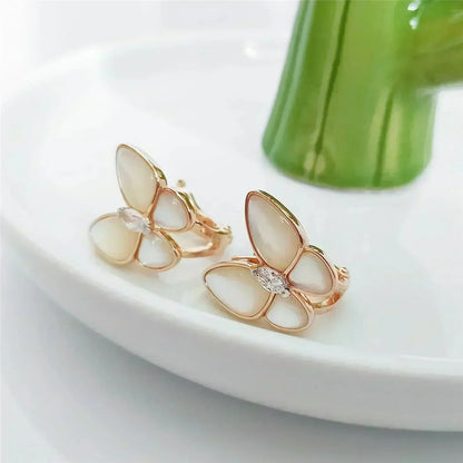 [Vera Jewelry]BUTTERFLY MOP DIAMOND EARRINGS