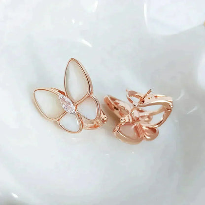 [Vera Jewelry]BUTTERFLY MOP DIAMOND EARRINGS