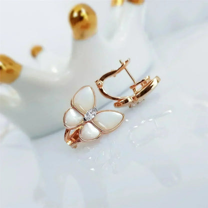 [Vera Jewelry]BUTTERFLY MOP DIAMOND EARRINGS