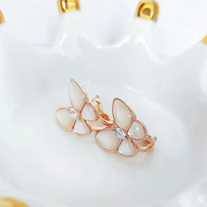 [Vera Jewelry]BUTTERFLY MOP DIAMOND EARRINGS