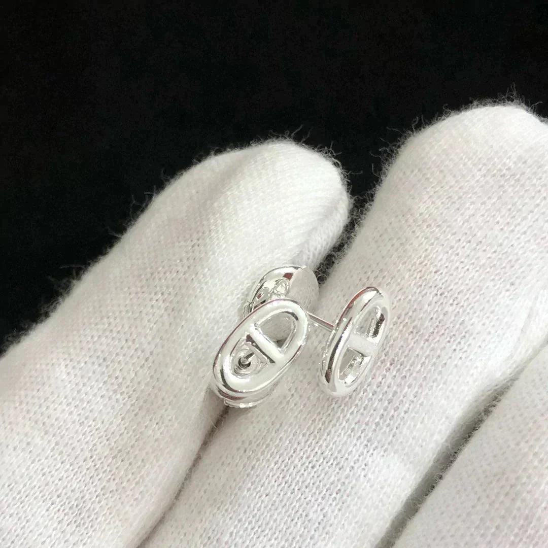 [Vera  Jewelry]CHAINE SMALL EARRINGS GOLD AND SILVER