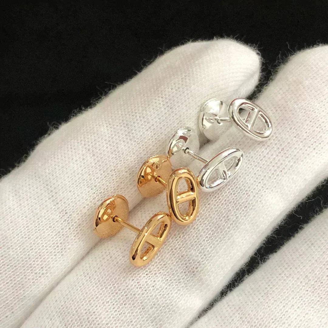 [Vera  Jewelry]CHAINE SMALL EARRINGS GOLD AND SILVER