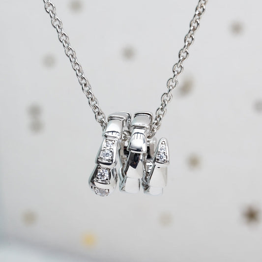 [Vera]SERPENTI SILVER NECKLACE DIAMOND