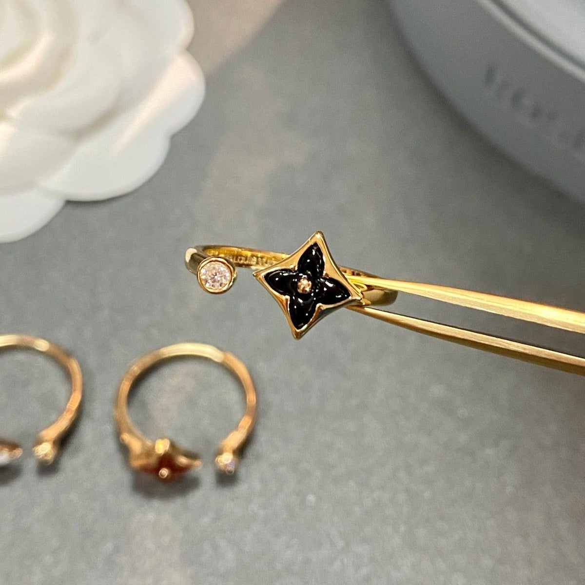[Vera Jewelry]STAR 1 DIAMOND OPEN RING