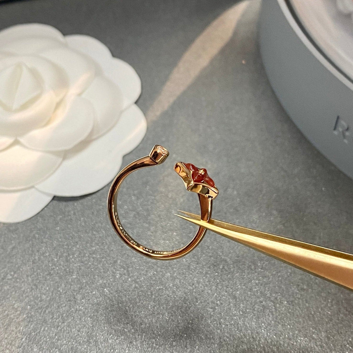 [Vera Jewelry]STAR 1 DIAMOND OPEN RING