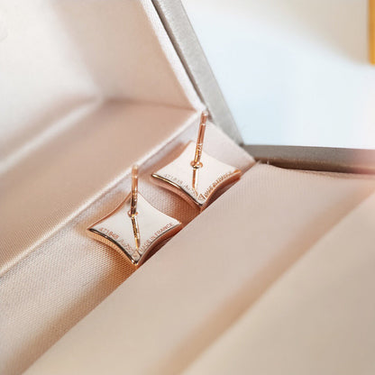 [Vera  Jewelry]STAR MOP PINK GOLD EARRINGS