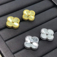 [Vera Jewelry]CLOVER MINI 9.5MM LASER EARRINGS