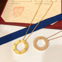 [Vera Jewelry]LOVE NECKLACE 16MM 3 DIAMONDS