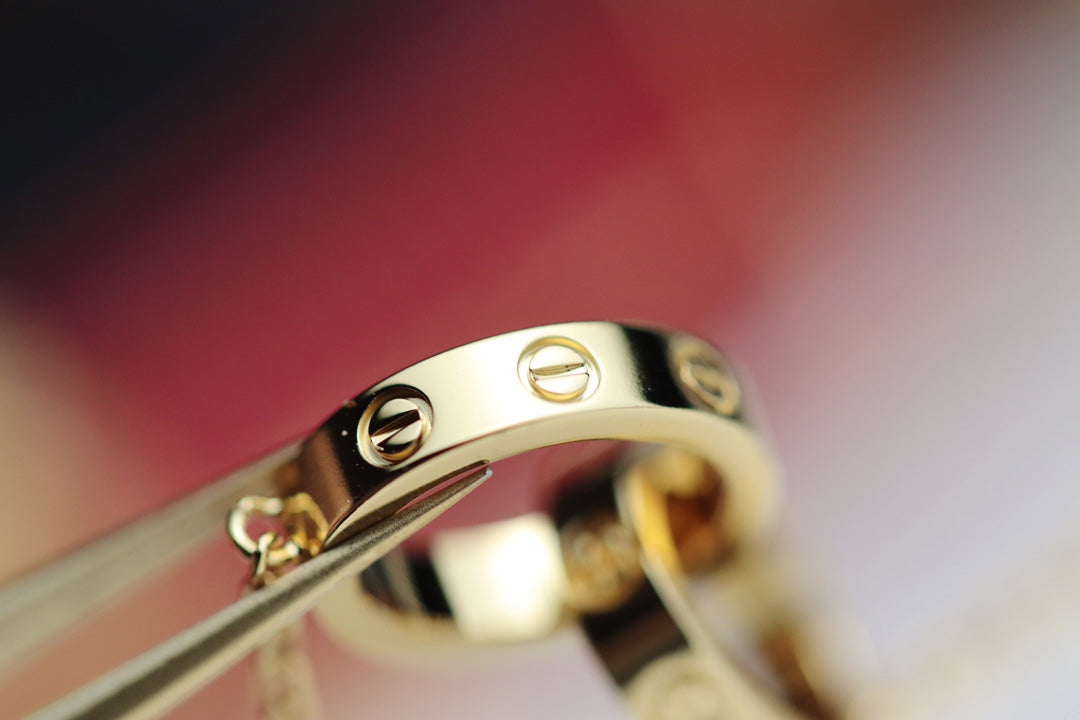 [Vera Jewelry]LOVE NECKLACE DOUBLE RING GOLD