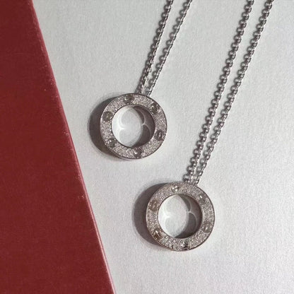 [Vera  Jewelry]LOVE NECKLACE ADJUSTABLE SILVER