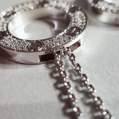 [Vera  Jewelry]LOVE NECKLACE ADJUSTABLE SILVER