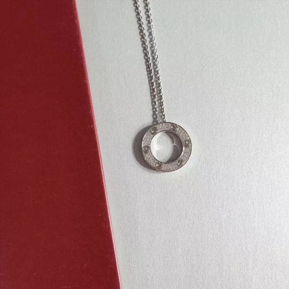 [Vera  Jewelry]LOVE NECKLACE ADJUSTABLE SILVER