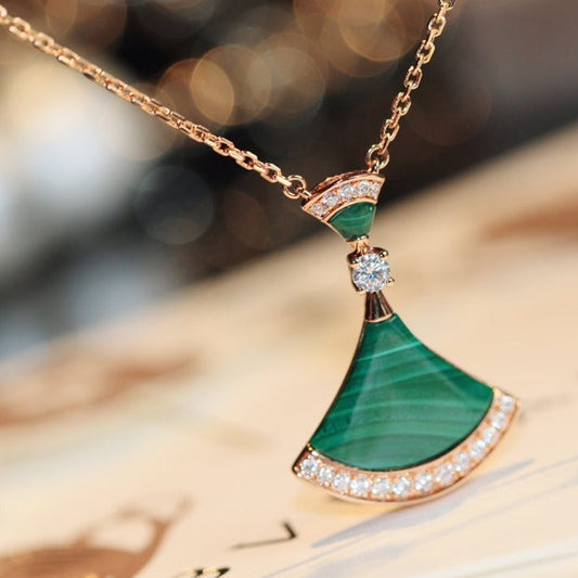 [Vera]DREAM NECKLACE MALACHITE DIAMOND